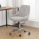 Modern teddy fleece fabric with chrome legs living room furniture dining chair, soft and W210127513