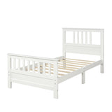 Wood Platform Bed with Headboard and Footboard, Twin WF192972AAK