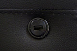 Genesis 55.5"W Black PVC Fabric Loveseat with LED Lights, USB Charger, Tufted Cushions B061P239125