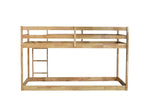 ZUN Solid Wooden, Solid Rubber Wooden Twin over Twin Loft Bed with Ladder, with Bed Platform of W504P191673