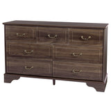 7 Drawer Double Dresser for Bedroom, Wide Storage Cabinet for Living Room Home Entryway,Brown 32734282