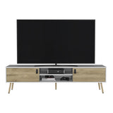 Tv Stand A Magness, Living Room, White / Macadamia B092142843