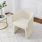 ZUN Modern style simple and elegant chair, beige leisure chair, suitable for dining/bedroom/living W487P186354