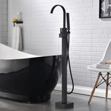 Single Handle Freestanding Tub Filler Floor Mount Bathtub Faucet with Handheld Shower W1932P172284