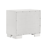 ZUN 2 Drawers MDF Nightstand in Cream White Finish B016P254531