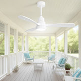 ZUN 48 Inch Solid Wood Ceiling Fan with Dimmable Light 6 Speed Reversible DC Motor W934P147069