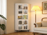 73'' Corner Cabinet, Metal Storage Cabinet with Doors and Adjustable Shelves, Corner Organizer W3387P450849