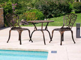 3 PCS Outdoor Bistro Set,Outdoor Patio Set, All-Weather Cast Aluminum Bistro Table Set for Backyard, 68244949