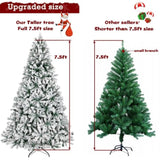 ZUN 7.5ft Automatic Tree Structure PVC Material Green Flocking 1450 Branches Christmas Tree 86998894