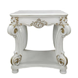 Antique Pearl End Table with Bottom Shelf B062P186419