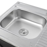 Outdoor Movable Kitchen Sink Patio Modular Kitchen Sink Station with Cabinet for Garden, Patio, N719P244793B