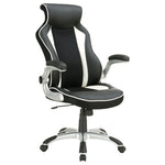 ZUN Black and Silver Adjustable Height Office Chair B062P153809