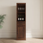 ZUN brown walnut color modular wine bar cabinet Buffet Cabinet with Hutch for Dining Room W331P213375