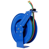 Welding Hose Reel Retractable 1/4 Inch x 50Foot Twin Oxygen Acetylene Rubber Hoses STD Duty Max W465140589