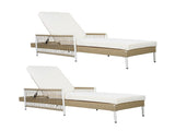 TOPMAX Outdoor All-Weather PE Rattan Chaise Lounge, Minimalist Patio Wicker Lounge Chair with 6 Gear 74526825