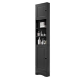 ZUN Multi-Functional Corner Cabinet Tall Bathroom Storage Cabinet with Two Doors and Adjustable Shelves, WF530911AAB