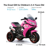 ZUN 12V Kids Electric motorcycle/ ride on motorcycle,Girls Motorcycle, Children Battery Motor Bikes W1760110303