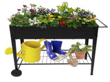 Planting Box With Wheels Black 29008852