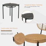 3 Pieces Of Luxury Outdoor Wicker Furniture - Patio Bistro Style Table And Chair W2337P180755