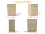 10-Gallon Woodgrain Tilt-Out Trash Can Cabinet with Wave-Textured Drawer & Pull-Out Bin 42935514