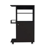 DEPOT E-SHOP Opal Kitchen Cart, Single Door Cabinet, Four Casters, Black B097133124