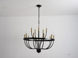 18-Light Chandelier Industrial Iron Candle Chandelier Modern Suspended Farmhouse Pendant Light W5008P479819