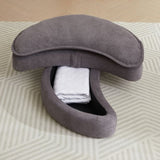 52' Swivel Accent Barrel Modern Grey Sofa Lounge Club Big Round Chair with Storage Ottoman chenille W834P150046