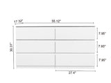 6 Drawer Double Dresser for Bedroom Living Room Hallway,white 29398400