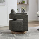 29.1"W Swivel Accent Open Back Barrel Chair Modern Comfy Sofa Chair With Weathered Base For Nursery W1298P241832