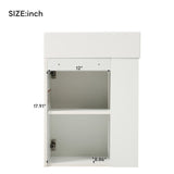 18.5 inch Modern Floating Bathroom Vanity with Resin Basin - Perfect for Small Bathrooms, Left side N729P285506K