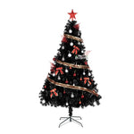 ZUN 6ft 1600 Branches PVC Christmas Tree Black--Substitution code:	36564136 36103484