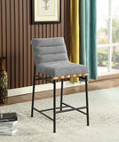 Lahni 17.75" Gray Boucle Fabric Counter Height Chair B061128597
