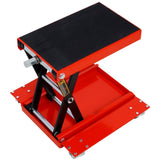 1100lb Motorcycle lift with dolly Jack,Scissor Lift Jack Wide Deck,Front Rear Center Tire Wheel W46540328