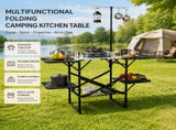 Foldable Aluminum Camping Kitchen Table Heat Resistant Tabletop Detachable Lamper , 4 Foldable Side 13676935