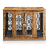 ZUN Furniture Dog Crate with Tray for Medium Dogs, Indoor Aesthetic Puppy Kennel Pet House Dog Cage with 39318532