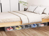 3-Piece Big White Plastic Mesh Shoe Box Set - 33.50*29.50*22.00cm, Modular Design for Home Storage 95060498