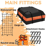 51"x36"x5" Roof Rack,Heavy Duty Rooftop Cargo Carrier,Roof Basket Waterproof Bag,Elastic Net 60733692