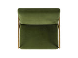 Aerin 24.5" Hammered Brass Upholstered Accent Arm Chair, Olive Green Performance Velvet B2719P238266