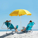 63*70*99cm Heightened Oxford Cloth Silver White Aluminum Tube Bearing 100kg Beach Chair Mint Green 34215828