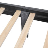 Twin Size Upholstered Platform Bed with 2 Drawers, Gray WF298240AAE