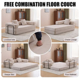 Floor,Compression Sofa,Convertible Floor Sofa Bed-with Pillow Back Support Armrest,Comfy Futon 98822522