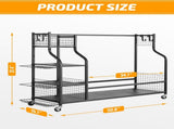 4 Bag Organizer Garage Storage, Extra Large Bag Storage Rack for Bag, Clubs and 32890500