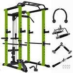 ZUN Home Gym sets Multi-functional Power Cage,Home Adjustable Pullup Squat Rack 1000Lbs Capacity 37066719