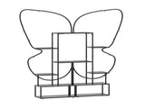 6-Tier Butterfly Shape Metal Plant Stand 2-Pack with Hanging Hooks Adjustable Foot Pads Black 65197727