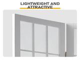 3.94ft White Painted 3-Panel Folding Screen Split-Section Design 72853291