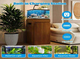 10-15 Gallon Fish Tank Stand with Storage Cabinet, Aquarium Stand with Power Outlets, 330LBS 74608009
