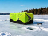 8-Person Pop-Up Ice Fishing Shelter, Insulated with 2 Doors & Carrying Bag, Bright Green 85623420