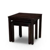 2-Piece Eucalyptus Nesting Table Set, Espresso B046125049