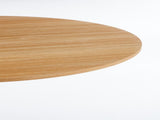 42.1"OAK COLOR TOP Tulip Table Mid-century Dining Table for 4-6 people With Round Mdf Table Top, W234P370301