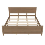 ZUN Wood Platform Bed Frame with Headboard, Mattress Foundation with Wood Slat Support, No Box Spring 05016759